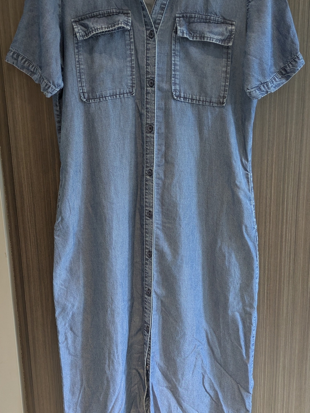 Velvet Heart Denim Chambray Shirt Dress Soft Tencel Feel